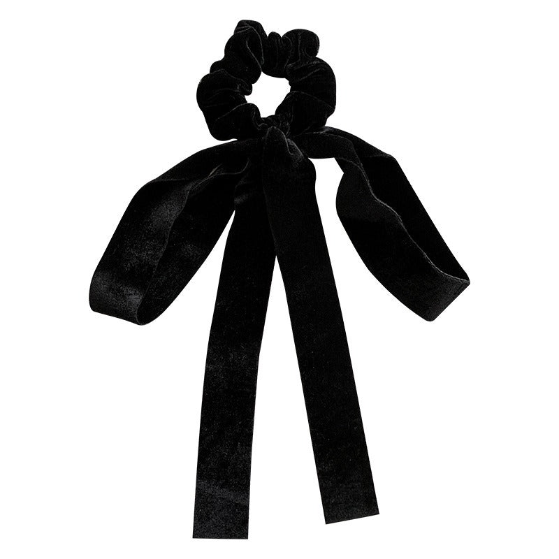 BOW NOIR Scrunchie med Svart Rosett