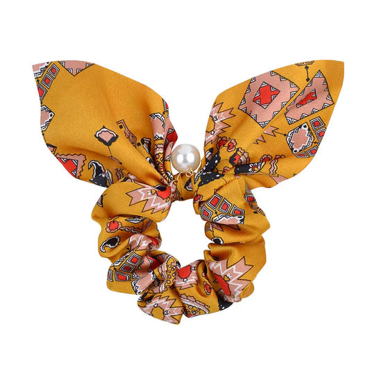GLAM Scrunchie med Sidenrosett
