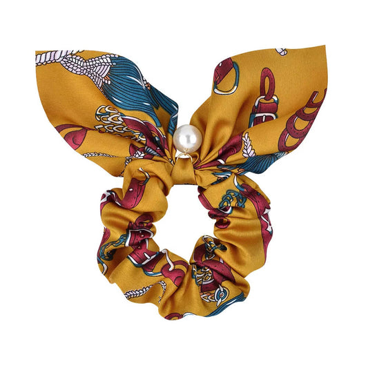 GLAM Scrunchie med Sidenrosett